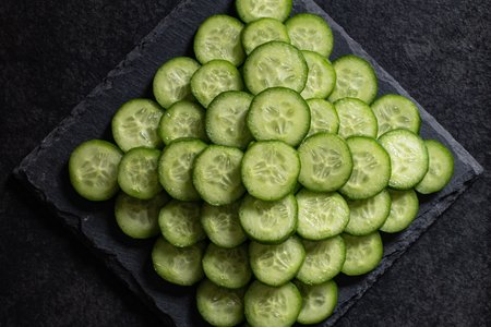cucumber, with peel, raw