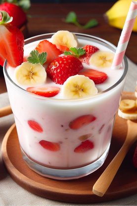 Strawberry banana cocktail
