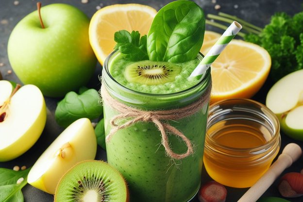Spinach, Kiwi and Parsley smoothie